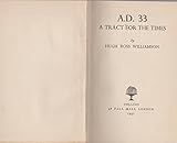 A D 33: a Tract for the Times