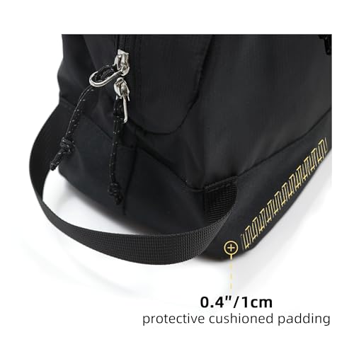 Travel Toiletry Bag 8L, Large Packing Cube with Waterproof TPU Wet/Dry Compartment (01 Black Stealth)3