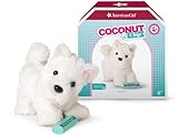 American Girl 18-inch Doll Pet, Coconut Chip White Dog with Black Eyes and...