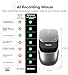 2025 AI Wireless Mouse for PC Laptop - ChatGPT Enabled Bluetooth Mouse with Voice Recording & AI Summarize, Ergonomic Presenter Laser Pointer Remote, USB Rechargeable High-Performance Office Device