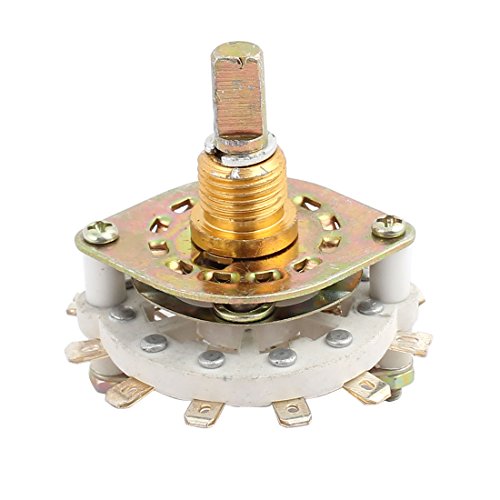 Aexit KCZ2*5 2 Pole 5 Position 6mm Dia Shaft 12 Terminal Band Channael Rotary Switch (dbd74f60f65b7db48e176b1002c98c84)