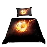 WENYA Ropa de Cama 3D Rugby Fútbol Juvenil Niño Chico Niña Azul Verde Negro Blanco Amarillo Funda nórdica y Funda de Almohada (Estilo 2, 180x220 cm - Cama 105 cm)