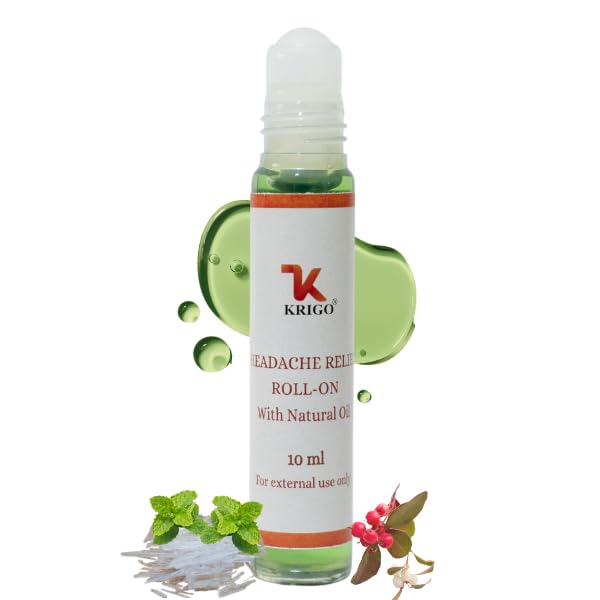 Migraine Headache Roll On Oil for Forehead & Temples | Cooling Essential Oil Blend | Non Sticky | Travel Friendly | 10 ml-image-19