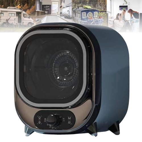 WhAeoy Mini Secadora Ropa Interior con Centrifugado, Perilla para Controlar Aire FríO/Caliente, Temporizador Ajustable, Funcionamiento Silencioso, Ahorra Espacio, Capacidad Lavado 0,8Kg,Brown