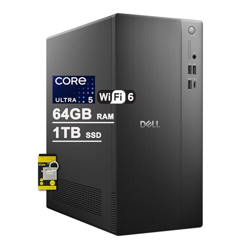 DELL Tower ECT1250 rWlX fXNgbv Ce 10RA Ultra 5 225 (Beats Ultra 7 165H) 64GB RAM 1TB SSD Wi-Fi6 Win11 ICP nu RpCbgAIt