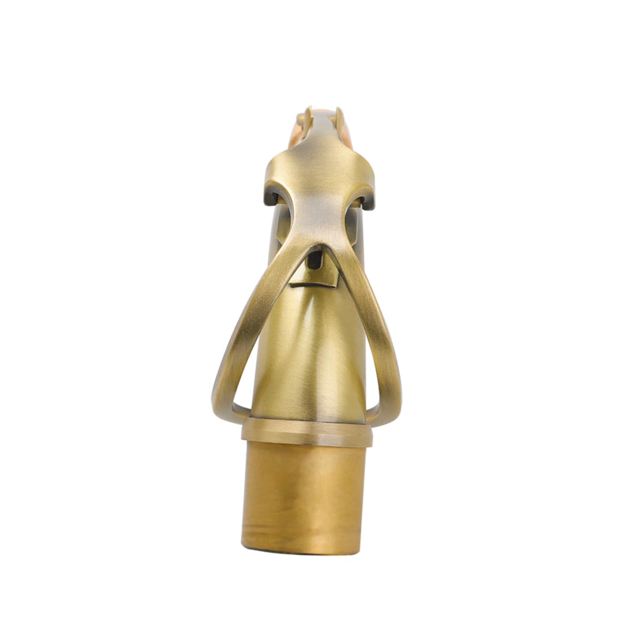 Collo Sax Alto in Ottone 24, 5mm, Testa Curva per Sassofono | Finitura Oro Antica, Lavorazione Laccata, per Contralto e Saxes Contralto, Accessorio Strumentale