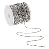 Material: Edelstahl; sharprepublic Edelstahl Kabel Kettenglied In Loser Schüttung Für Schmuck Zubehör DIY Machen - 2,2 mm