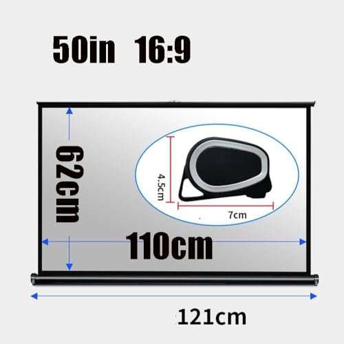 Pantalla retráctil portátil para proyector 50" 16:9 miniatura 7