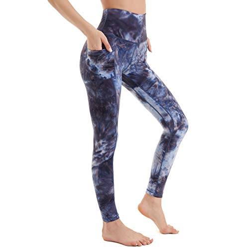 Image of iniber High Waisted Yoga Pants with Pockets for Women 4-Way Stretch Soft Running Workout Leggings Athletic Yoga Pants