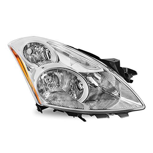 Sockir Headlight Assembly Fit For 2010-2012 Nissan Altima Sedan 4-Door Headlamp Replacement Chrome Housing With Amber Reflector Right Passenger Side #TOP11
