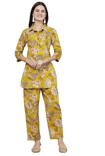 Image of Pistaa's Women Summery Floral Cotton Co-ord Set