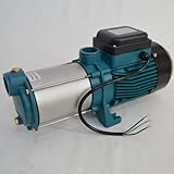 Technische Daten der MH2200 INOX Kreiselpumpe - - Leistung: 2200W 11A - Spannung: 230 V / 50 Hz - Schutzklasse: IP X4 - Max. Förderhöhe: 60 m - Max. Druck: 6 bar - Max. Fördermenge: 10800l/h - 180 l/min. - Edelstahlwelle - Edelstahl Schaufelräder - Max. Ansaughöhe: 8 m bei 1¼'' Zoll Saugleitung und einem Rückschlagventil - Max. Wassertemperatur: 35°C - Anschluss Saug- und Druckseite: 1¼'' Zoll IG - integrierter thermischer Motorschutzschalter - Kabellänge: 0,60 m