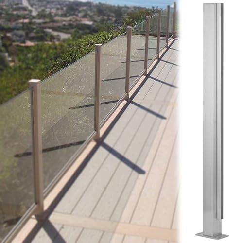 Poste de Barandilla de Vidrio en Acero Inoxidable 304 Elegante para Balcón Exterior 2