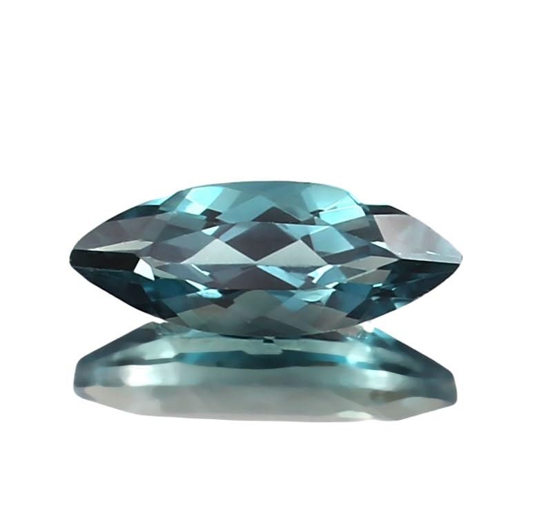 Tourmaline indicolite naturelle facettée 15x6mm pour réussir vos sertissages de bijoux