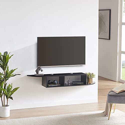GHC Floating TV Stand, Wall Mounted Entertainment Center and Cabinet Shelf, TV Console with Storage,...