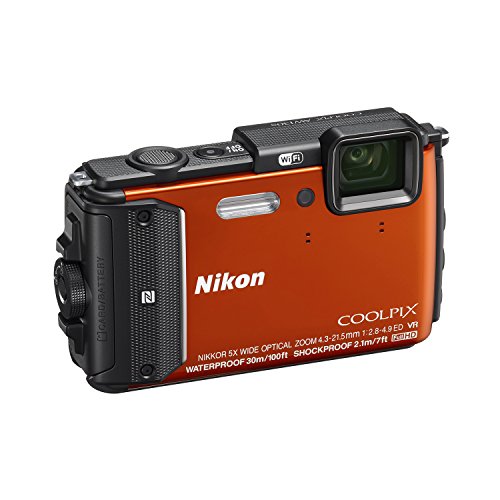 Nikon - Coolpix Aw130 16.0-Megapixel Waterproof Digital Camera - Orange #TOP2