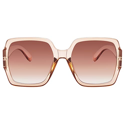 SEVOS Oversized Square Sunglasses For Women Fashion UV400 Protection Big Large UV Protection Men Sun Glasses