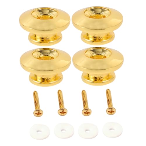 Toddmomy Long-lasting Metal Guitar Strap Locks 4pcs Non- for Secure Guitar Strap Attachment for of