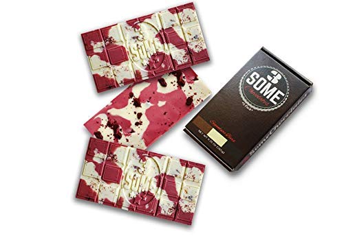 3 Some Chocolates Signature Gourmet Chocolate Bars (Ruby & White Chocolate Red Velvet Crunch Bar)