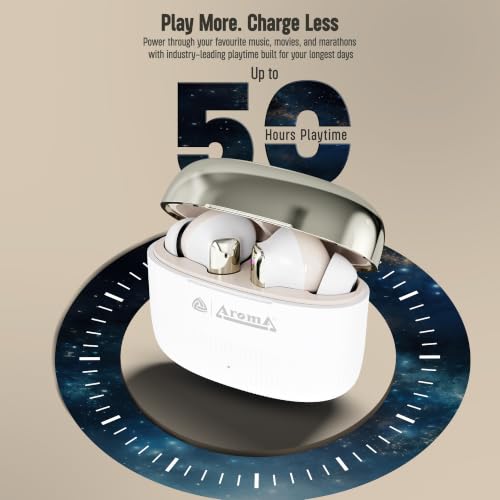 Image of AROMA TWS30 Upto 50Hr Playtime*, Dual Paring, BT V5.3, Fast Charging, Heavy Bass Bluetooth