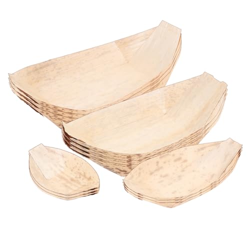 Set de 40 bandejas desechables para sushi en forma de bote miniatura 1