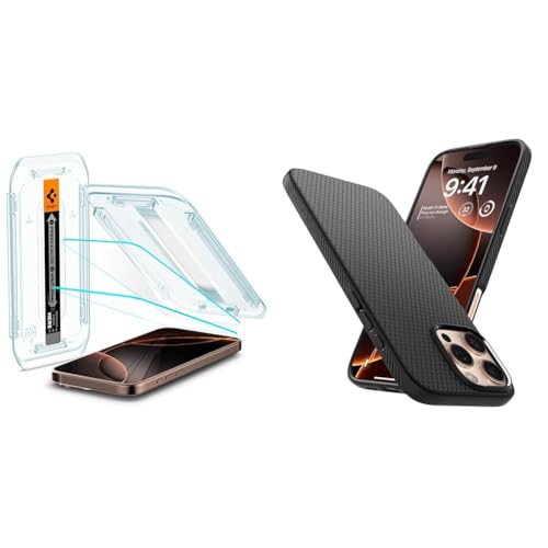 Spigen Pack Liquid Air évitez les bris d'écran sur iPhone 16 Pro Max
