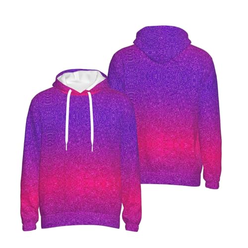 Sweat à capuche unisexe avec imprimé pailleté dégradé et poche ventrale confortable