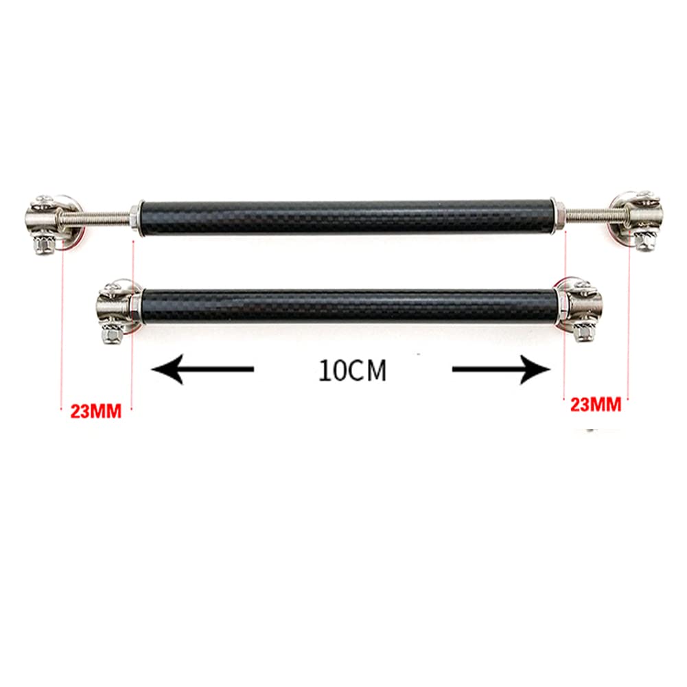Barra De Soporte De Parachoques, 2pcs Barras De Soporte De Divisor Ajustables Decoración De Labio Frontal Ajustable Accesorios De Parachoques Delantero Modificado Para Automóvil 100 Mm