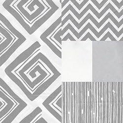 Solid Storm Gray Reversible Baby Crib Quilt