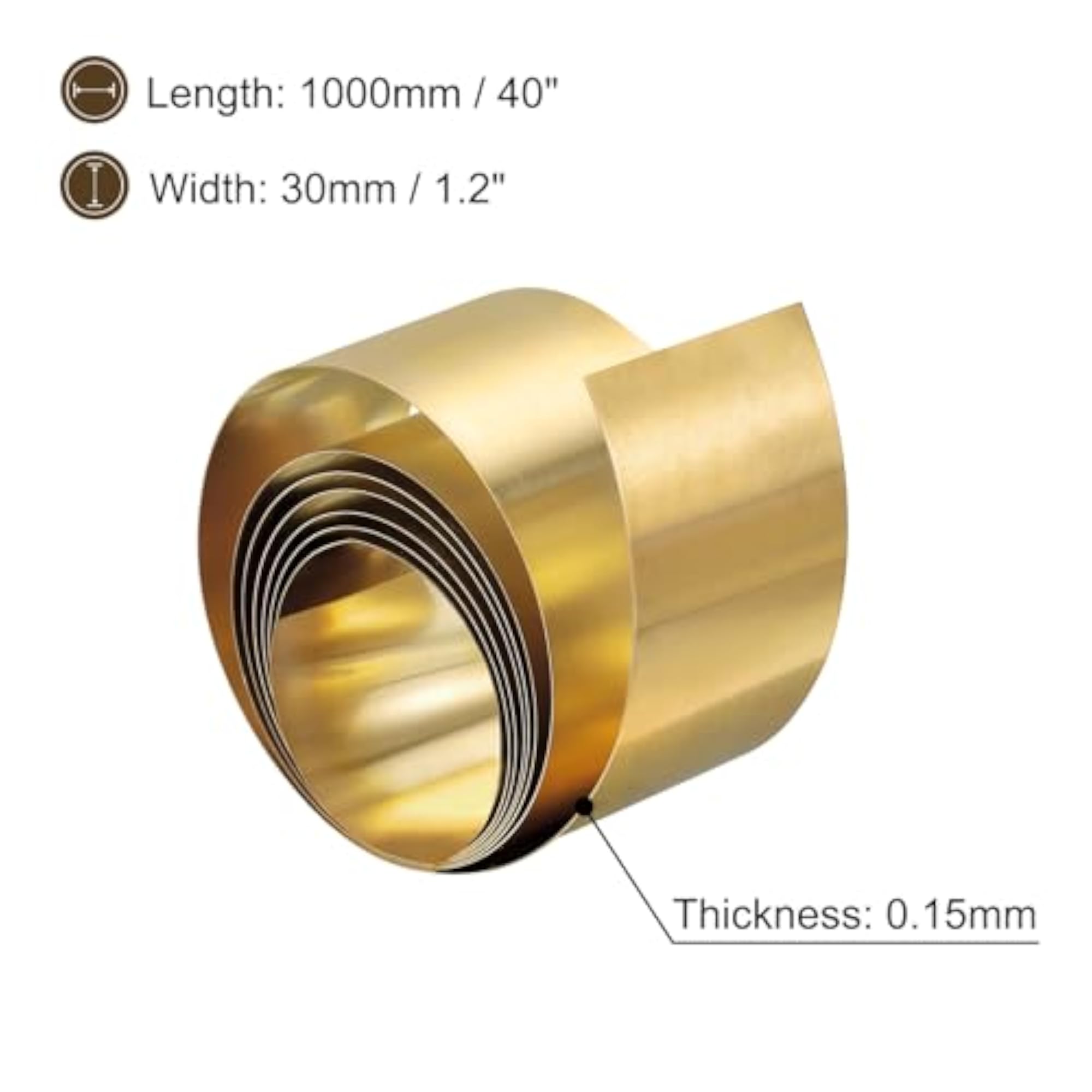 Brass Sheet Roll, 3Pcs Metal Foil Plate for Crafts & Repairs