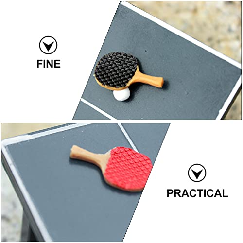 Nuobesty Miniature Ping Pong Table Tennis Paddle Set Doll Mini Sports Dollhouse Furniture Decoration Accessories #TOP6