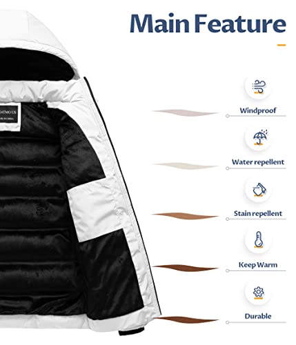 Image of Men's Puffer Jacket Waterproof Winter Parka jacket Warm Thicken Ski Coat