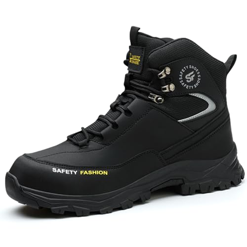 JSTDOIT Work Boots Non Slip Steel Toe Shoes Industry