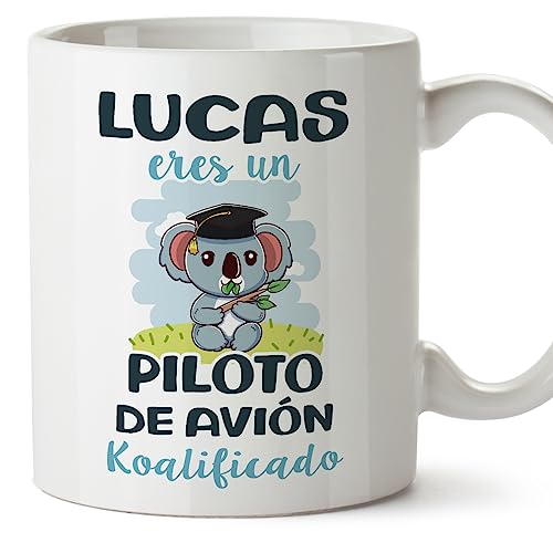 MUGFFINS Tazas Personalizadas para PILOTO DE AVIÓN - En Español