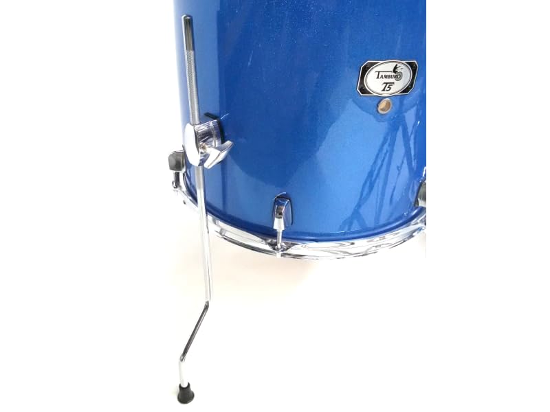 Tamburo T5S22BLSK, Batteria Acustica 5 Pezzi, Blue Sparkle, con Grancassa 56cm, Piatti e Hardware