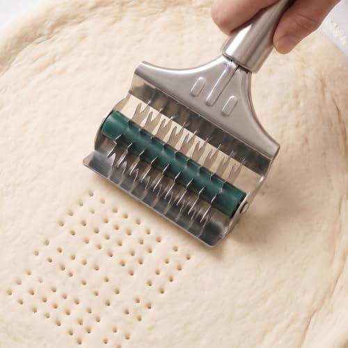 Image of Nestasia Stainless Steel Star-Shaped Pizza Dough Docker (8 Inches) | Rust Resistant Pasta Cutter Roller - Dishwasher Safe Dough Cutter & Mincer | Mulitpurpose Kitchen & Cooking Tool