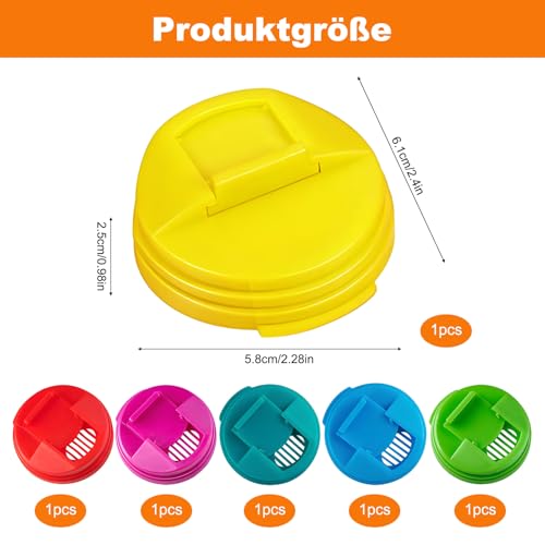 6 Stück Dosenverschluss Getränkedosen, Wiederverwendbare Kunststoffabdeckungen, Kunststoff Getränkedosen Deckel für Cola Bier Soda, Camping Picknicks und den täglichen Gebrauch
