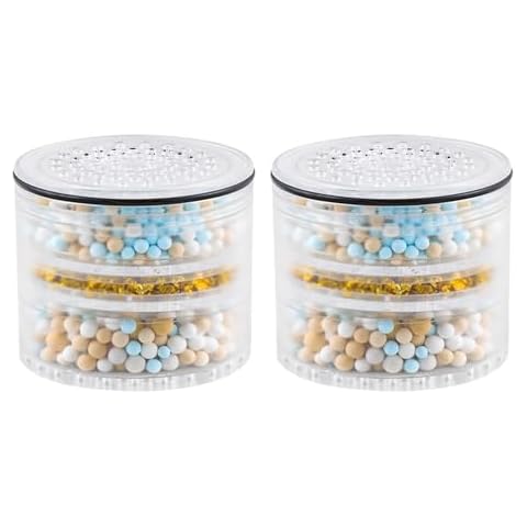 V-Frankness 2 Pack Shower Filter Replacement for Rainfall Shower Head, Hard Water Replacement Filter Removes Chlorine and Harmful Substances to Help Improve Skin and Hair Health Cover