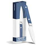 Misen Paring Knife – Precision Kitchen Knife with High-Carbon Stainless Steel Blade – Ergonomic Handle for Peeling, Trimming, and Slicing – Lightweight, Versatile Tool for All Culinary Tasks - Blue