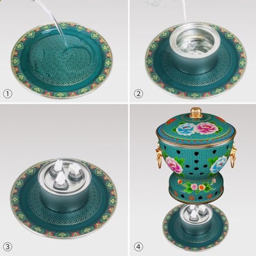 Olla china para hot pot de cobre pequeño con estufa de alcohol miniatura 5