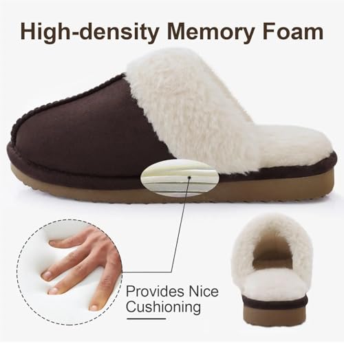 Chaussons moelleux en daim de qualité supérieure avec col fourrure