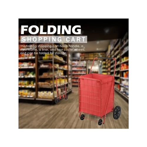 Chariot de courses portable robuste 110 LB avec châssis utilitaire