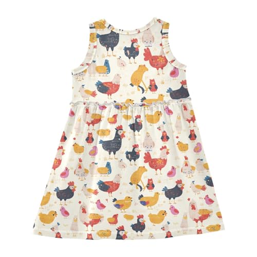 KLL Farm Animals Pattern Girls Playwear Dresses Fashion Jumper Skirt Comfy Outfits O Neck2