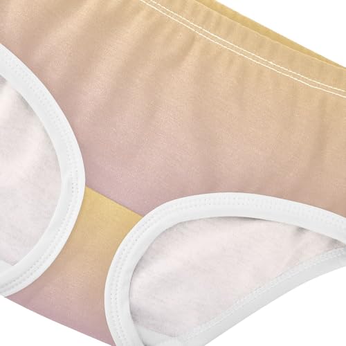 Joisal Cotton Girls Underwear Toddler Yellow Lilac Gradient Ombre Panties for Girl Bright Kids Briefs Undies 2t4
