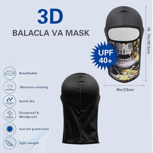 Image of Balaclava Mask 3D Print Full Face Mask Cooling Neck Gaiter Sun Protection Face Cover Mask Windproof Ski Mask