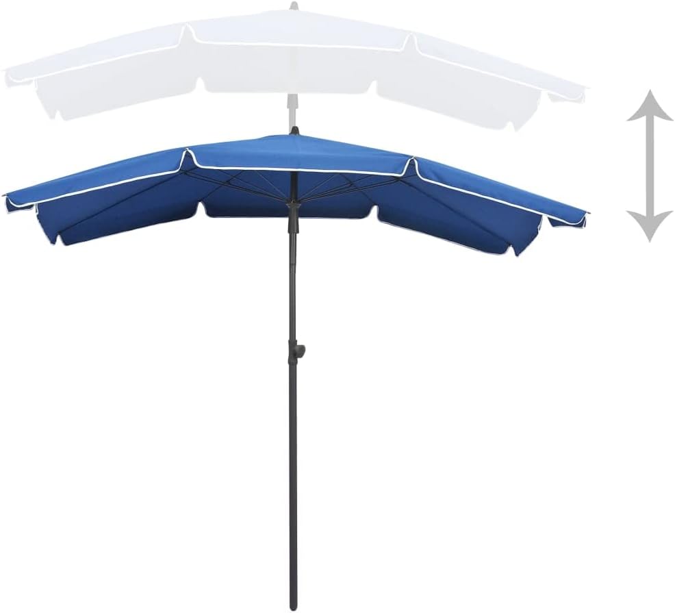 vidaXL Garden Parasol Height Adjustable Outdoor Patio Sunshade Shelter Steel