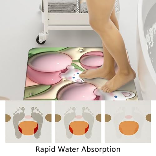 Tapis de sol à illusion visuelle violet pour la salle de bain - 4