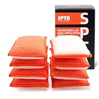 Innenraum Pads, SPTA 8 Stück Mikrofaser Autoschwamm porentiefe Reinigung von Kunststoff, Polster, Leder & Armaturen - wie Mikrofasertücher Auto Innenraum Reiniger Pads, Innenraum Reinigung, 13x8cm