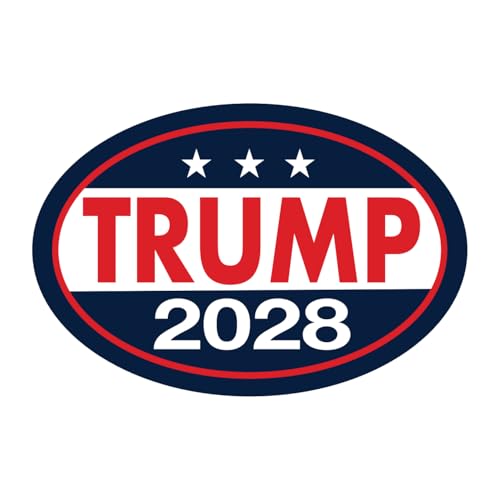 Oval Campaign Magnet Donald Trump 2028 Republican GOP MAGA 6 x 4 Magnetic Bumper Sticker