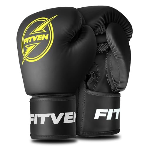 Image of FITVEN Boxing Gloves for Men & Women Punching Bag Gloves Kickboxing Gloves Boxing Training Gloves for Boxing, Sparring, Muay Thai, MMA 12 14 16 oz